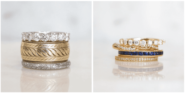 Estate Vintage Antique Jewelry Wedding Band Stack