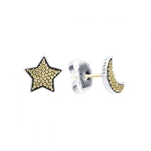 Lagos Signature Caviar Moon and Star Stud Earrings Earrings Bailey's Fine Jewelry