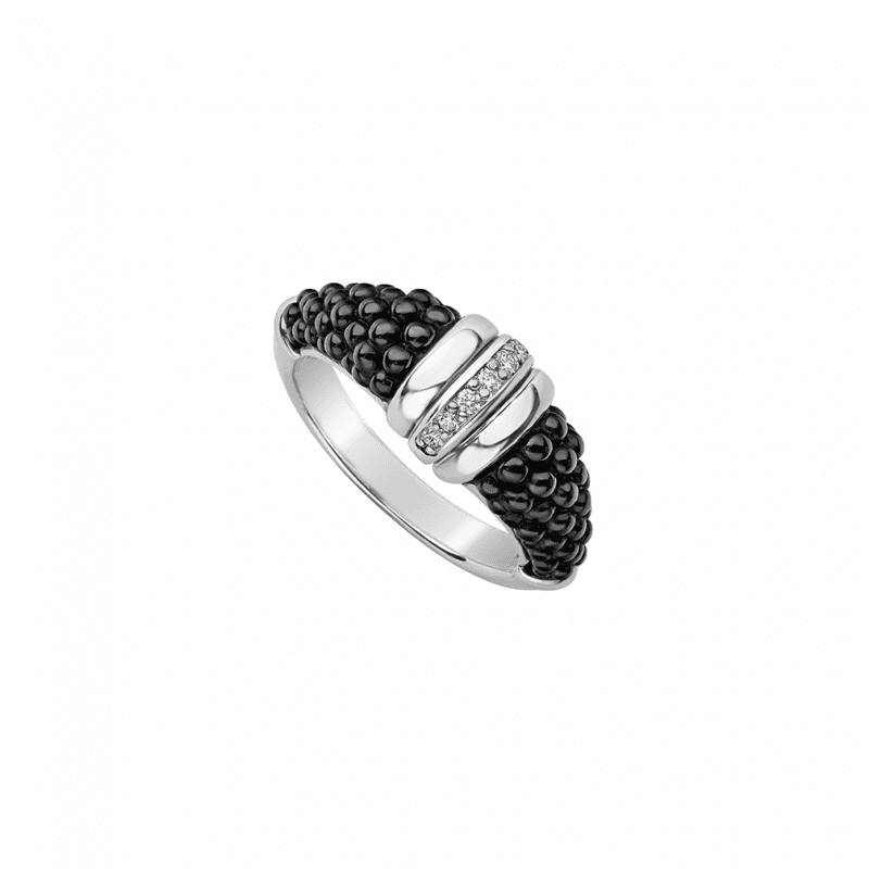 Lagos Black Caviar Diamond Ring
