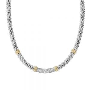 Lagos Caviar Lux Diamond Necklace Necklaces & Pendants Bailey's Fine Jewelry