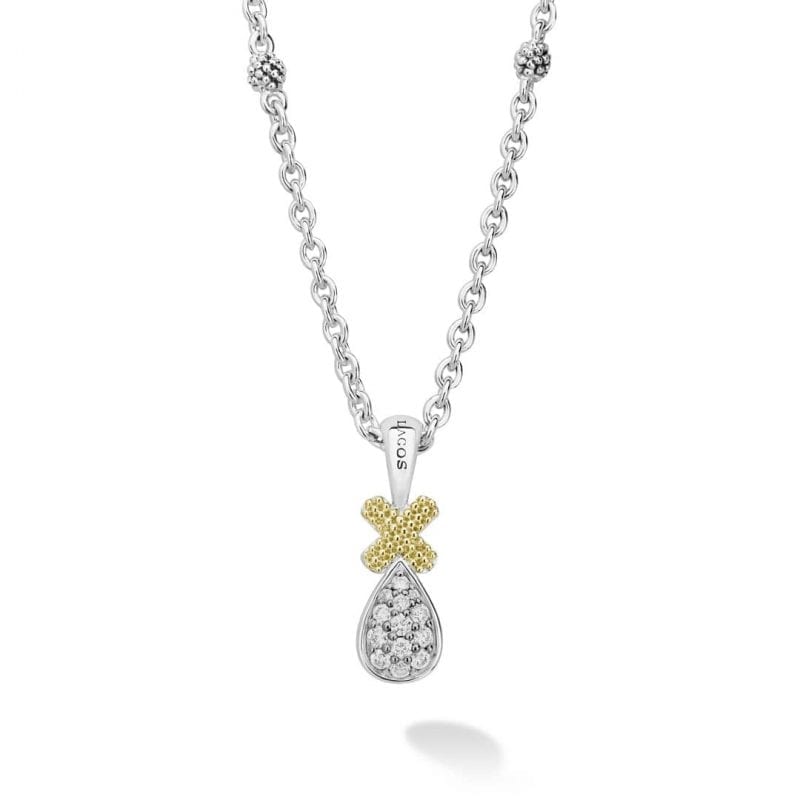 Lagos Caviar Lux Diamond Pendant Necklace