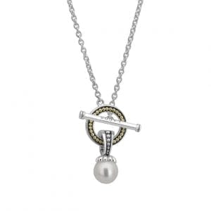 Lagos Luna Pearl Toggle Necklace Necklaces & Pendants Bailey's Fine Jewelry