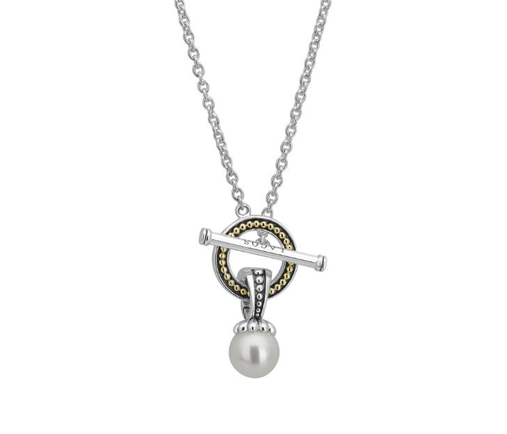 Lagos Luna Pearl Toggle Necklace