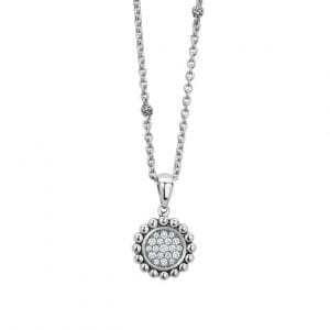 Lagos Caviar Spark Diamond Pendant Necklace Necklaces & Pendants Bailey's Fine Jewelry