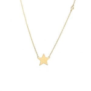 Star Necklace with Diamond in 14kt Yellow Gold Necklaces & Pendants Bailey's Fine Jewelry