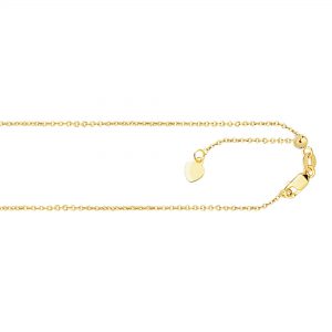 Adjustable Cable Chain in 14kt Yellow Gold