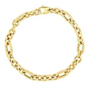 Oval Link Bracelet in 14k Yellow Gold Bracelets Bailey's Fine Jewelry