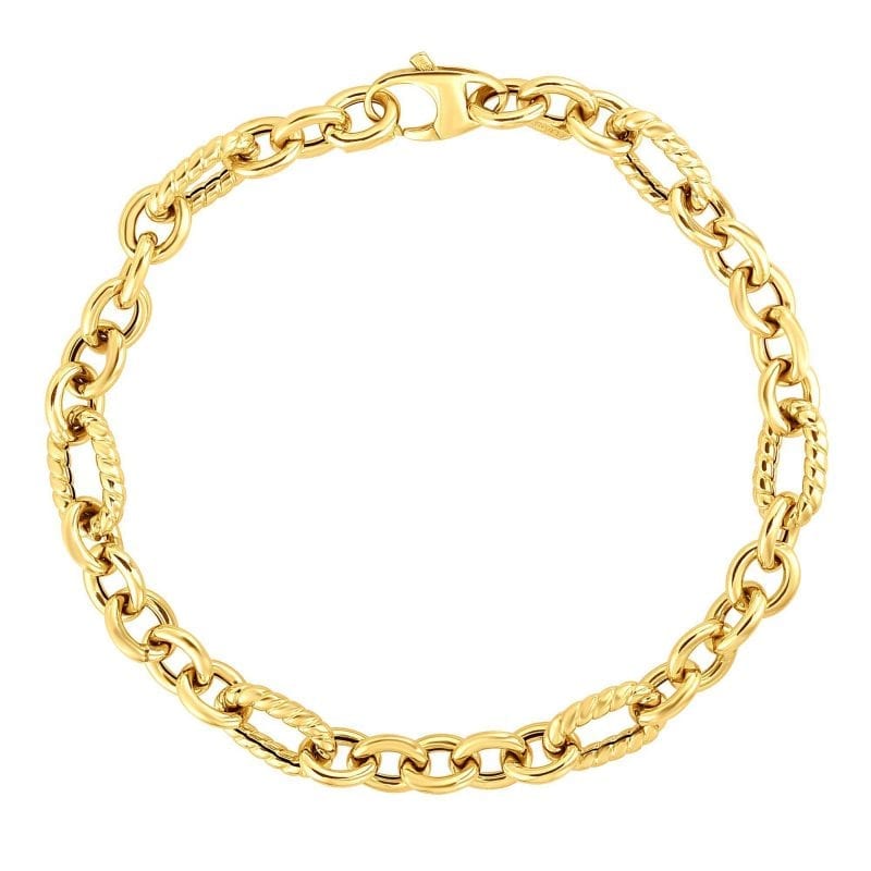 Oval Link Bracelet in 14k Yellow Gold