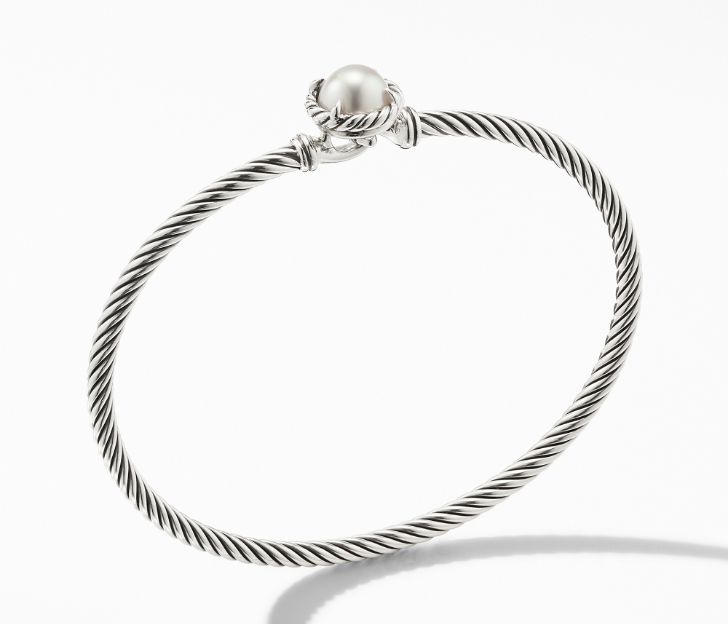 David Yurman Chatelaine Bracelet with Pearls, Size M