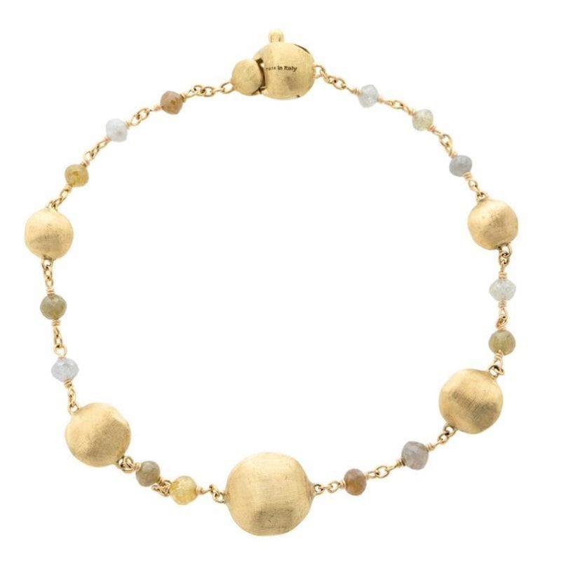 Marco Bicego Africa Collection 18kt Yellow Gold and Multicolored Bead Bracelet