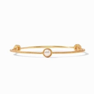 Julie Vos 24kt Yellow Gold Plate Pearl Calypso Demi Bangle