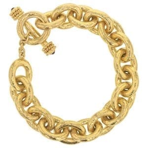 Elizabeth Locke 19kt Yellow Gold Heavy Oval Link Toggle Bracelet Bracelets Bailey's Fine Jewelry