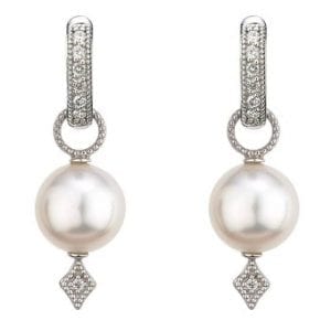 Jude Frances 18 Gold Pearl and Diamond Earring Charms Earrings Bailey's Fine Jewelry