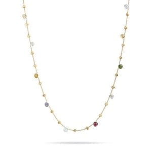 Marco Bicego Paradise Mixed Gemstone Necklace in 18kt Yellow Gold, 36"