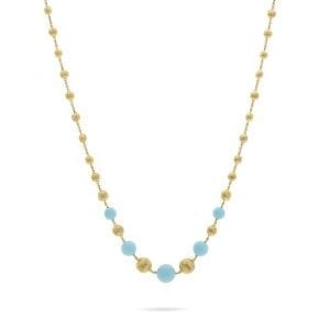 Marco Bicego Africa Collection 18kt Yellow Gold and Turquoise Short Necklace