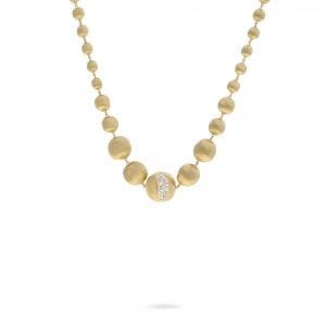 Marco Bicego Africa Collection 18kt Yellow Gold and Diamond Strand Necklace