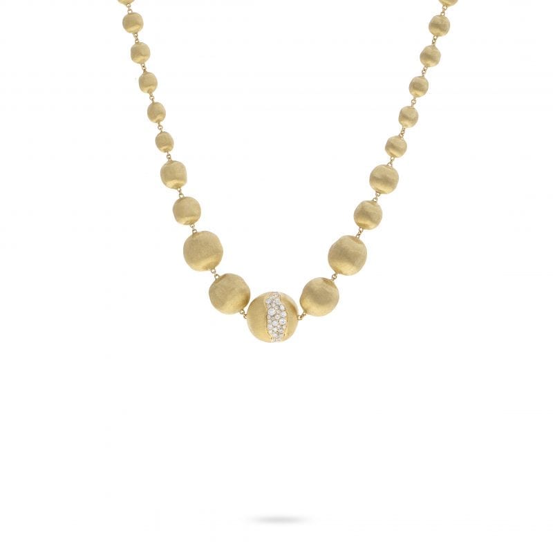 Marco Bicego Africa Collection 18kt Yellow Gold and Diamond Strand Necklace