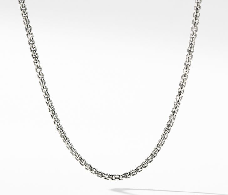 David Yurman Box Chain Necklace with Gold, 18in
