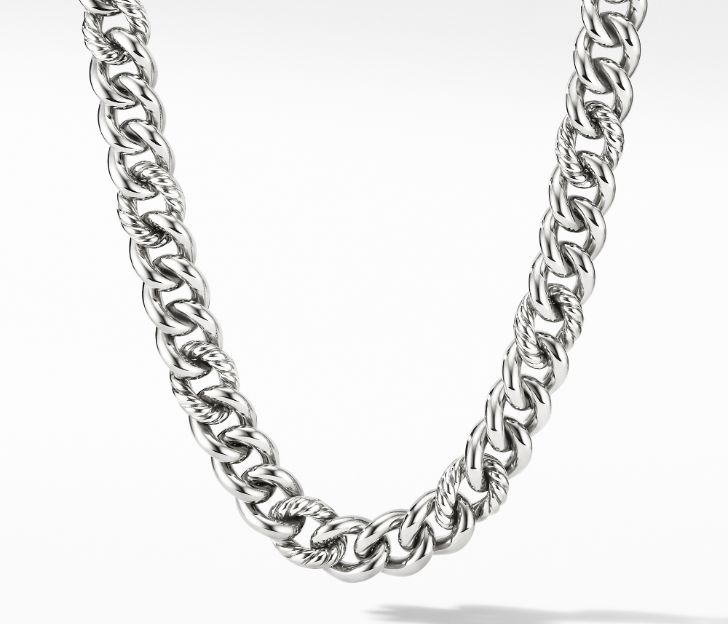 David Yurman Curb Chain Necklace, Size M