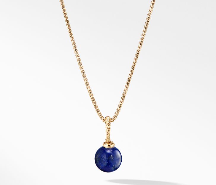 David Yurman Pendant with Lapis Lazuli in 18K Gold