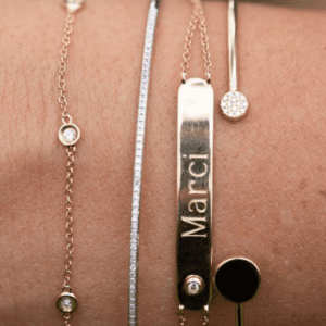 4 bracelets on wrist