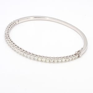 Asscher Cut Diamond Bangle Bracelet