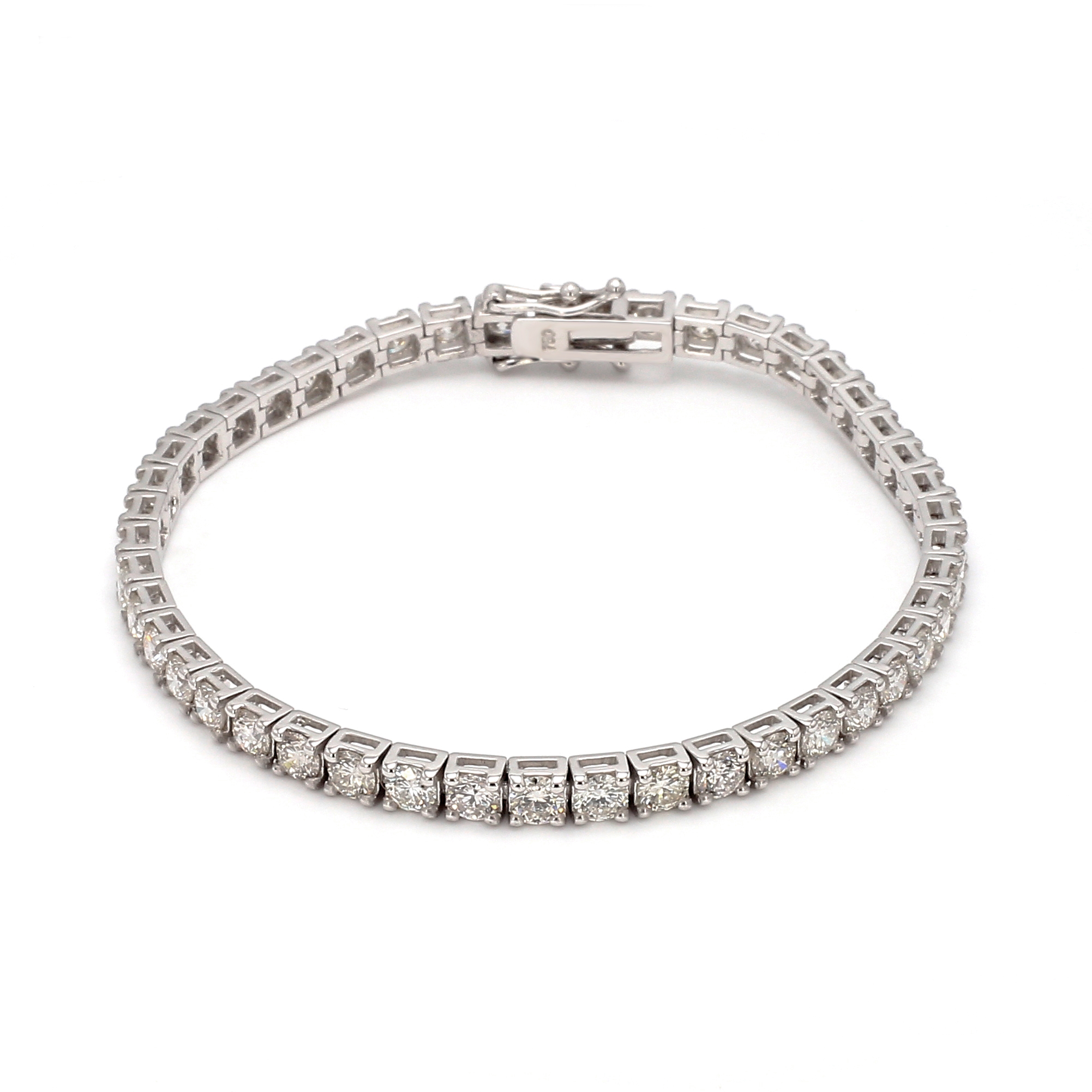 Platinum Plated Simulated Diamond Tennis Bracelet Inspired By A Bracelet  Worn By Princess Diana