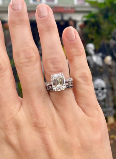 Platinum Emerald Diamond Engagement Rings - 2024 Collection