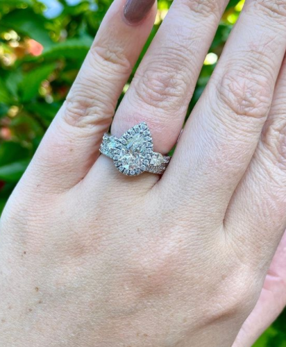 Two Tone Gold Diamond Matching Wedding Bands - Princess Gem - Vidar Jewelry  - Unique Custom Engagement And Wedding Rings