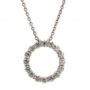 Forevermark Circle Of Life Pendant Necklace in 18k White Gold