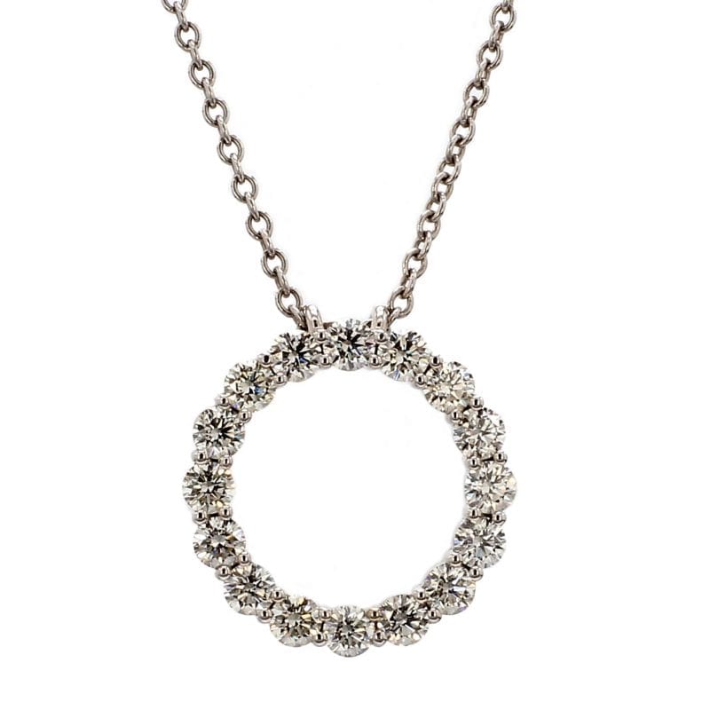 Forevermark Circle Of Life Pendant Necklace in 18k White Gold