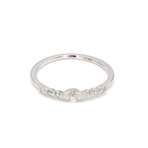 East-West Marquise Diamond Ring in 14k White Gold Bailey's Fine Jewelry