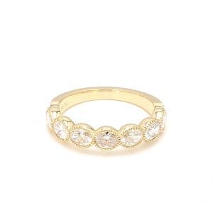 Bezel Set Diamond Ring in 14k Yellow Gold