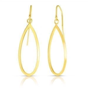 Teardrop Drop Earrings in 14k Yellow Gold Earrings Bailey's Fine Jewelry
