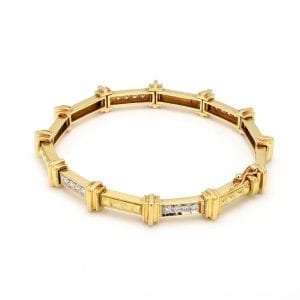 Bailey's Estate Diamond Bar Link Bracelet in 18k Yellow Gold