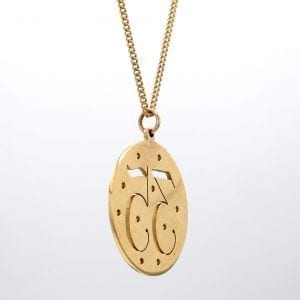 Bailey's Estate Round Charm with Cutout of Number '35' in 14k Yellow Gold