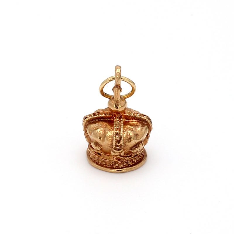 Bailey's Estate Crown Charm in 14k Yellow Gold