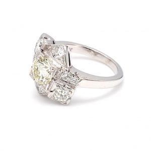 Bailey's Estate Diamond Art Deco Ring in 14k White Gold