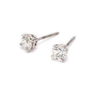 Bailey's Estate Platinum Diamond Stud Earrings