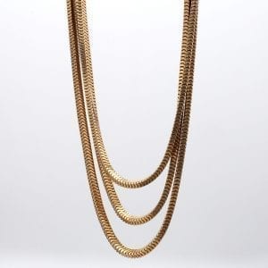 Bailey's Estate Triple Link Chain Necklace in 10k Yellow Gold