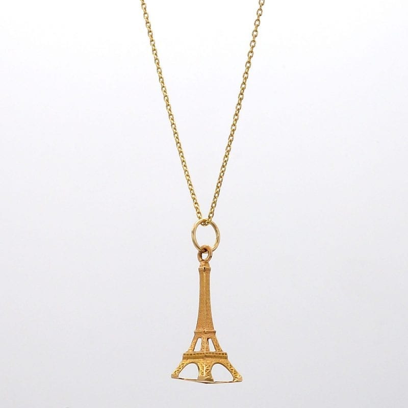 Eiffel Tower Gold Charm Necklace – Simply Gorgeous