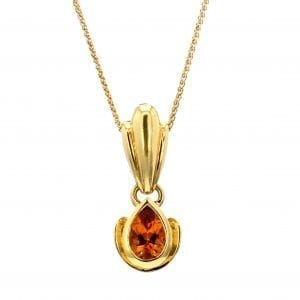 Bailey's Estate Pear Citrine Enhancer in 18k Yellow Gold