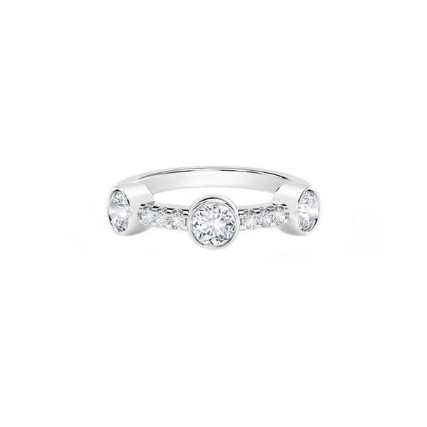 Forevermark Tribute Collection Three Stone Diamond Ring in 14kt White Gold