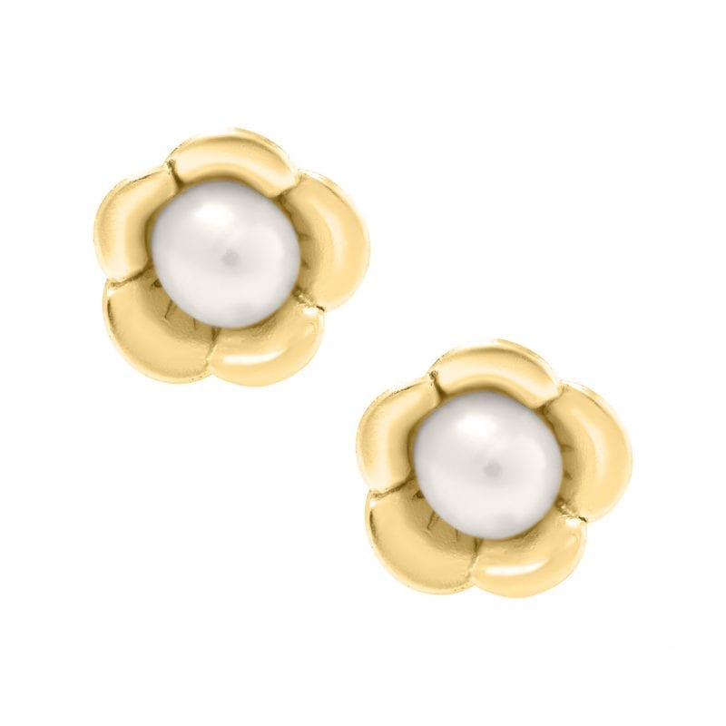 Bailey's Children's Collection Pearl Flower Stud Earrings