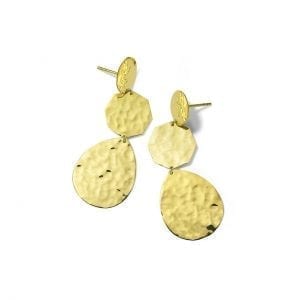 Ippolita Classico Crinkle Hammered Crazy 8 Earrings in 18kt Yellow Gold