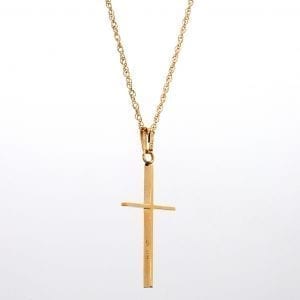 Cross Pendant Necklace in 14k Yellow Gold