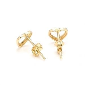 Bailey's Icon Collection Open Heart Stud Earrings in 14k Yellow Gold