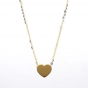 Heart Pendant Necklace in 14k Yellow Gold