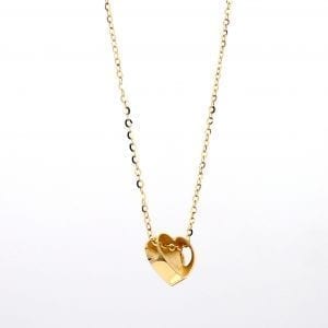 Heart Pendant Necklace in 14k Yellow Gold