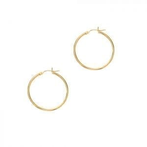 Hoop Earrings in 14kt Yellow Gold, 30mm Earrings Bailey's Fine Jewelry